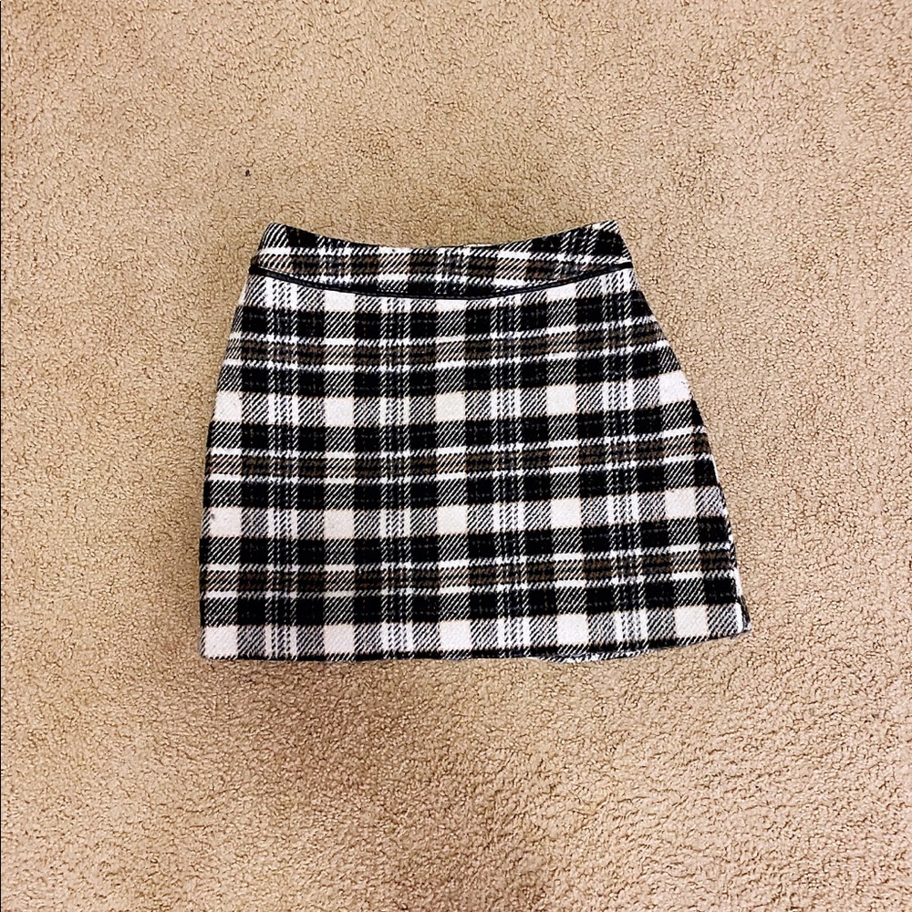Abercrombie & Fitch Plaid Wool Skirt